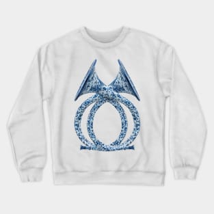 Ancient Blue Ceramic Horns (Aerophone) Crewneck Sweatshirt